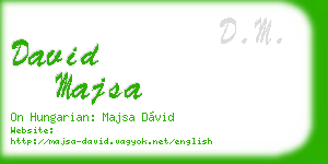 david majsa business card